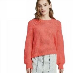 Wild Fable Crewneck Raglan Pullover Sweater Coral XS GUC